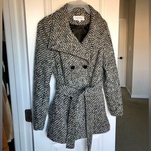 Calvin Klein Women’s Boucle Wool Blend Pea Coat
